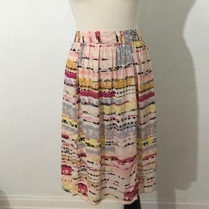 Vintage print midi skirt
